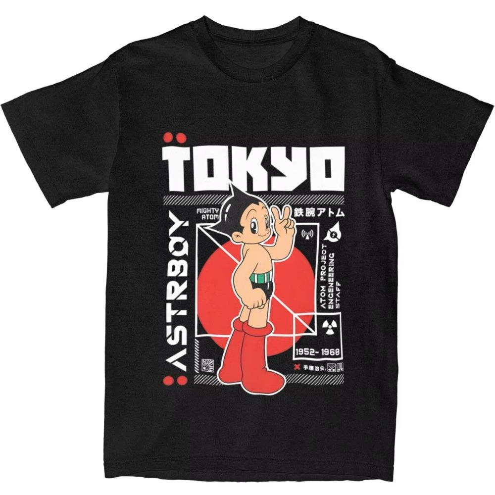 Iron-Armed Mighty Atom Astro Boy Apparel T-Shirts Men Women Japan Manga AstroBoy Novelty Cotton Graphic Printing Tee