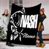 Personalized Custom Name Blanket - Nash Logo Print Design,Blanket for Sofa,Bed,Travel,Camping - Soft and Warm, Great Gift