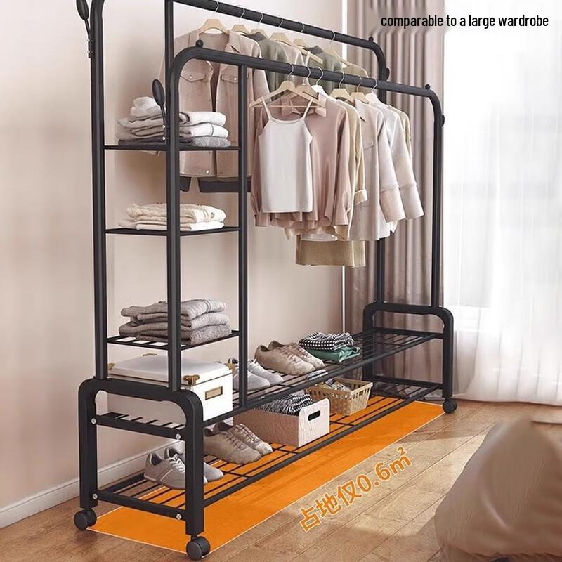Floor-standing Double-Pole Clothes Drying Rack