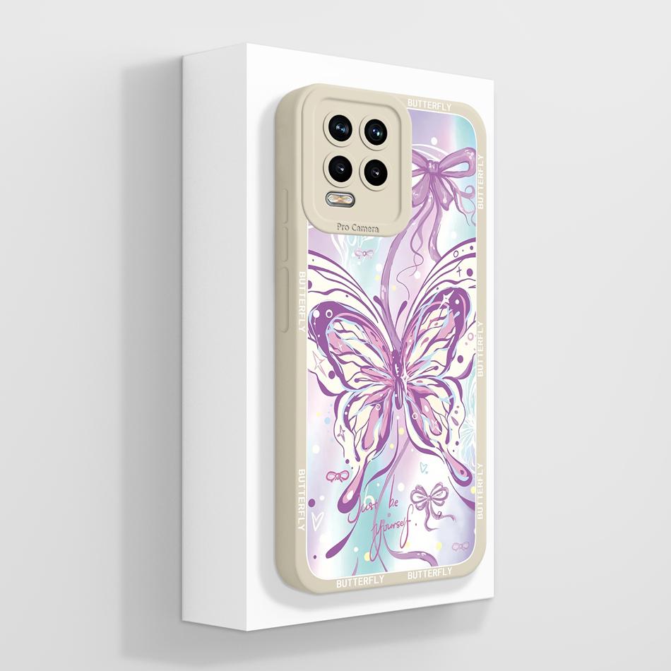 For Realme 8 Pro 8i 8S Phone Case Cute Flower Patterns Soft Liquid Silicone Full Coverage Cover For Realme 8Pro Anti Drop Shell