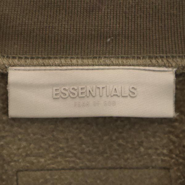 Essentials Sweat à manches longues S olive Dos brossé Homme Occasion