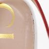 Gucci Ribbon Sandals 601553 GG White / Red Leather Women Used