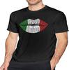 Sexy Woman Lip with Mexico Flag Lips T Shirt Man's Fashion Black Unisex Tees