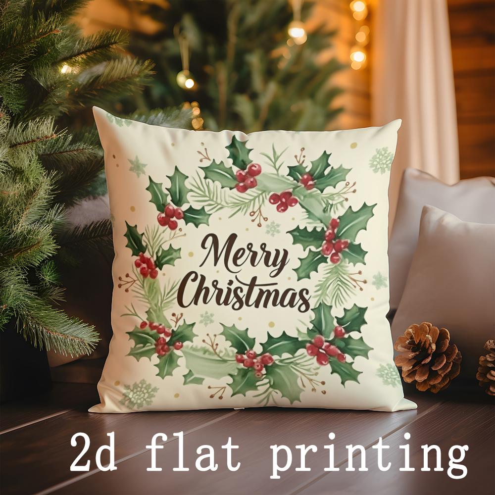 

Домашний декор Рождественские наволочки с узором зимних сцен Наволочка подходит для дивана спальни автомобиля 16x16Inch