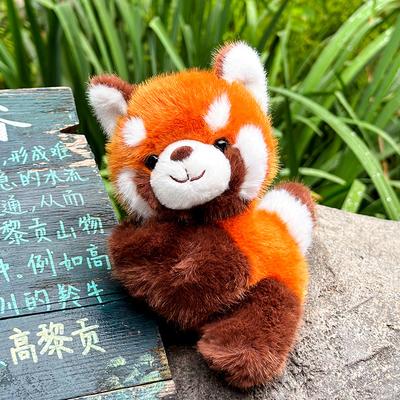Plyšová panenka panda červená panenka na zápěstí zacvakávací kruh dětský náramek panenka roztomilé zboží dárek ze zoo
