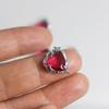 Crystal Heart-shaped Pendant Beads Rhinestone Love Heart Charm for DIY Keychain Necklace Earrings Accessories Crafts