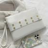 1 Piece Women's Clutch Bag, Solid Color Envelope Handbag with Rivet Inlay, Zipper Closure, Lined Suitable for Work, Commute, Date, Party