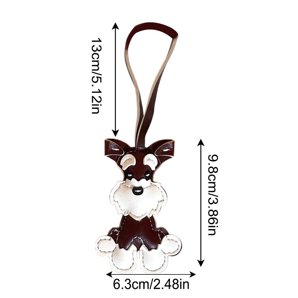Schnauzer Ornament Key Chain Cute Dog Pendant Pet Lovers Collection Exquisite Car Purse Bag Ornament For Fitness & Traveling
