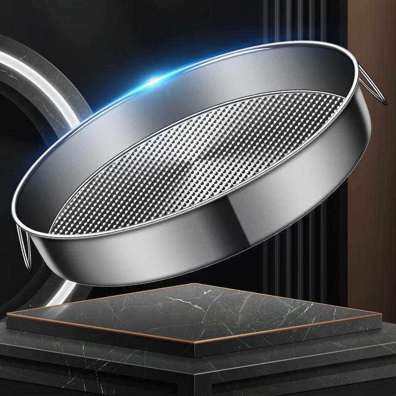 Double Ear Round 304 Stainless Steel Food Steamer Disc Steamer Steaming Grid Integrated Steamed Bun Drawer Steam Basket Cookware