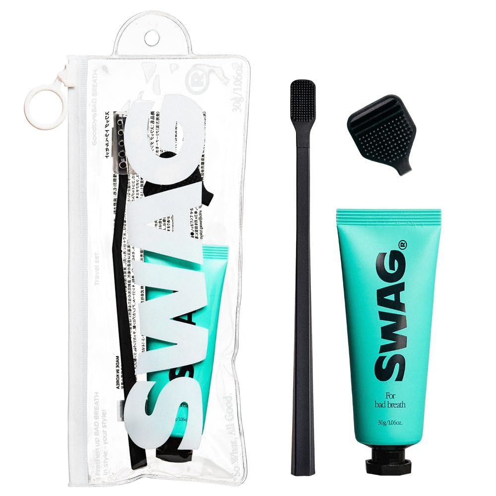 

SWAG Toothpaste for Bad Breath Care, Super Mint, with Xylitol, 100g (Travel Set)