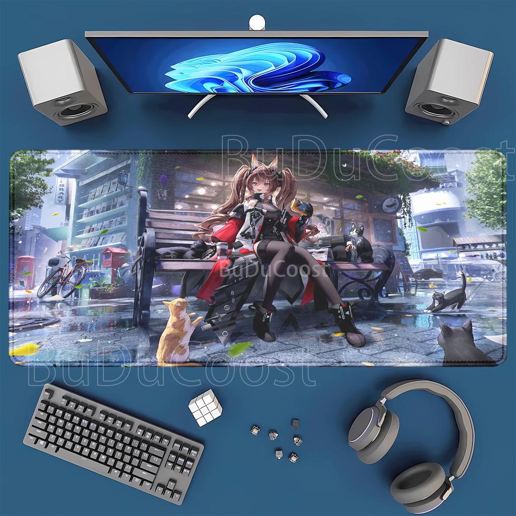 Arknights Endfield Mouse Pad Anime Girl Gaming Mousepad Pretty Large Mouse Mat Gamer XXL xmm Rug PC HD Printing Desk Mat