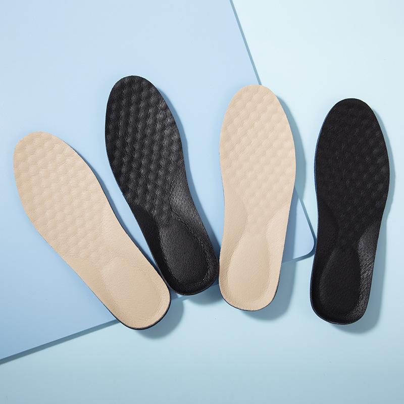 Children's Leather Insoles for Men and Women In Summer, Sweat Wicking, Breathable, and Soft Leather Sole for Odor and Shock Absorption
