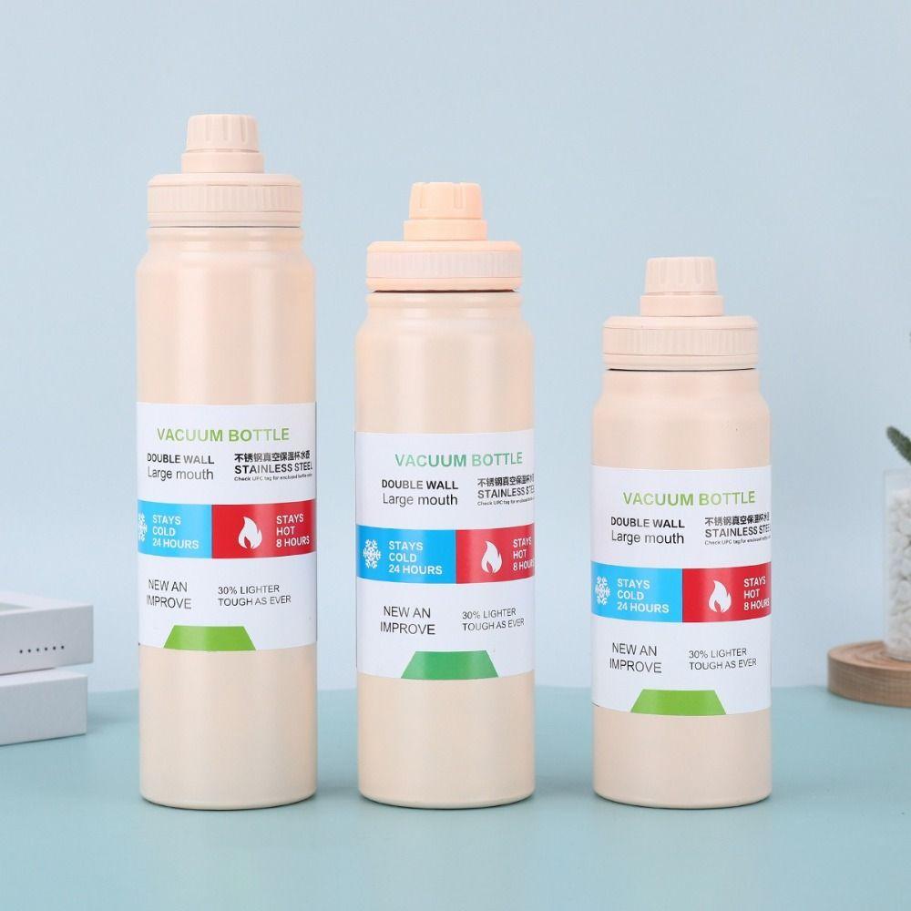 Nepropustný Izolovaný Hrnek 600/800ml Sportovní Láhev na Vodu Čajový Hrnek Termoska Proteinový Prášek