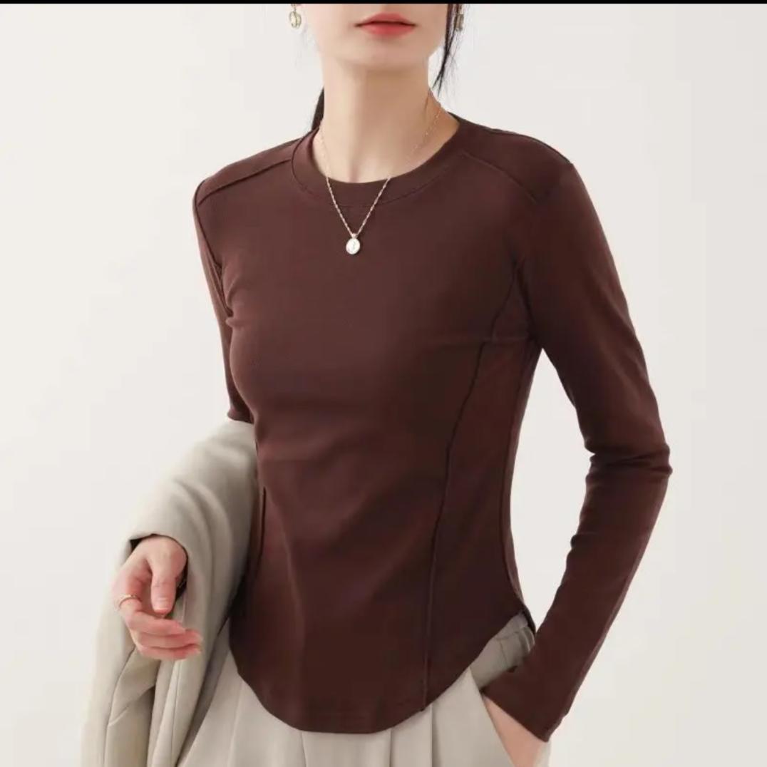 

2025 Brushed Velvet Fishbone Base Layer - Long Sleeve for Spring/Autumn 2XL (70-80 kg)