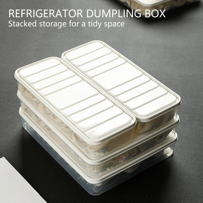 Clear Kitchen Storage Boxes Leakproof Refrigerator Organizers Space Saving Stackable Containers