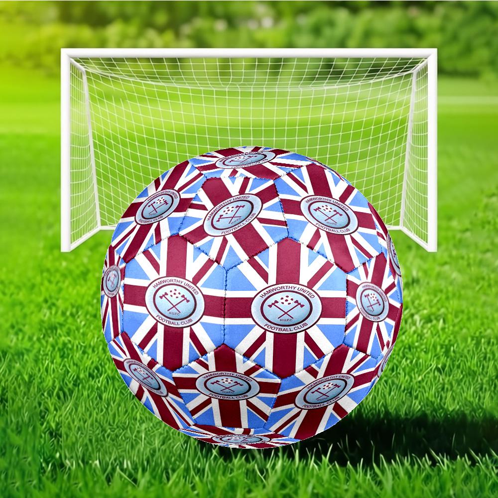 Ham-worthy United Football Club Soccer Ball Size 5 Soccer Ball, Machine-stitched, Soft and Comfortable, Suitable for Training and Matches Fan Gift