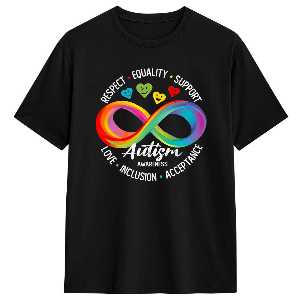 Autism Awareness Men T Shirt Awesome Tee Shirt Short Sleeve O Neck T-Shirts Pure Cotton Original Clothing