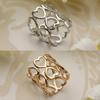 Wedding Clip Buckle Rings for Scarfs Fasten Holder Hollow Little Heart