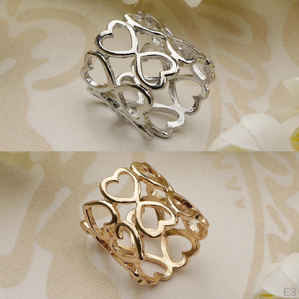 Wedding Clip Buckle Rings for Scarfs Fasten Holder Hollow Little Heart