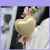 Simple Solid Color Heart Shaped Women Casual Shoulder Chain Bag For Casual Daily Wear