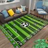 Tappeto Design Campo da Calcio adatto come tappetino antiscivolo per il soggiorno o il divano della camera da letto
