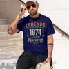 Legenden 1974 Perfekt 2026 Neue Mode Schwergewicht Heißer Verkauf Retro Bedrucktes Muster Lustiges Rundhals-T-Shirt für den täglichen Komfort