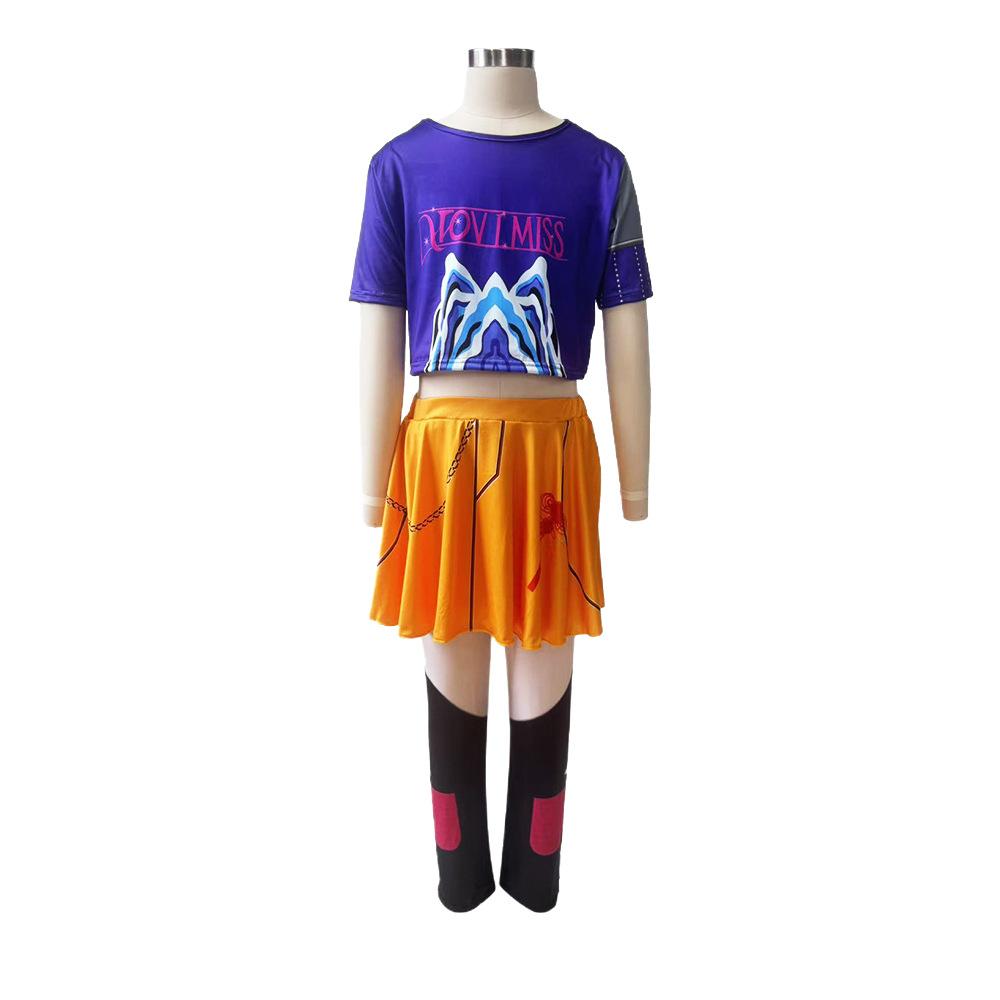 Demon Hunter Cos Costume Girl Demon Hunter Kpop Pop Singer Halloween Costume Stage Costume