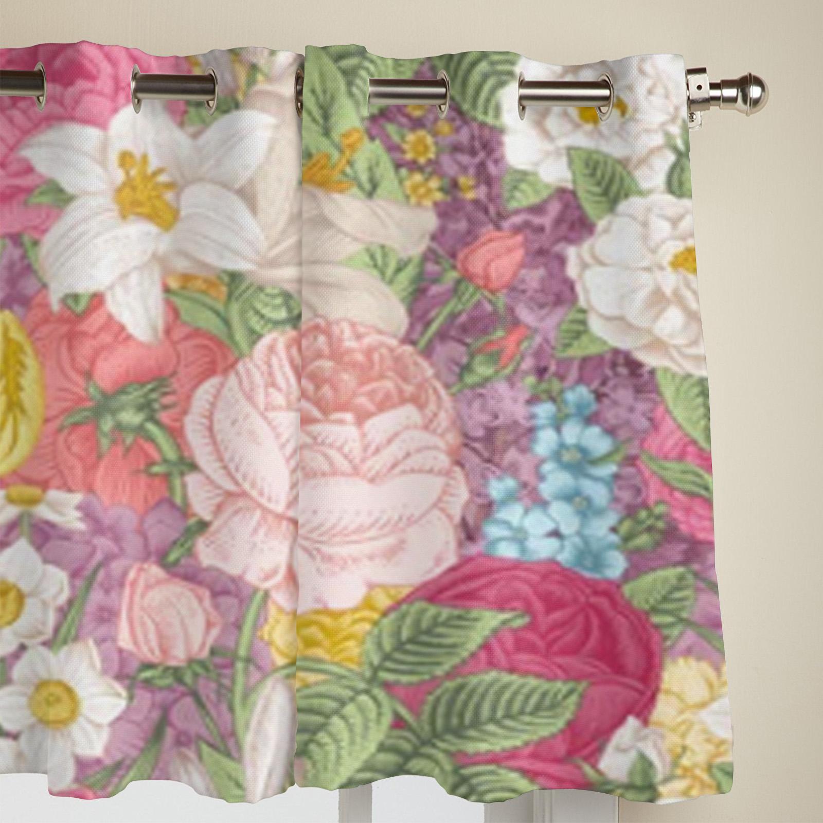 Розы Тюльпаны винтажный узор оконные занавески для гостиной спальни украшения шторы — фото 3