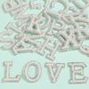 26Pcs Beaded 26 Letter Applique A-Z Alphabe Pearl Alphabet Patch Rhinestone Letter Patches  Hats