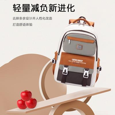 Elementary School Bag Female Junior High School Student High School Student College Student Fashion Spine Care Lightweight Large-capacity