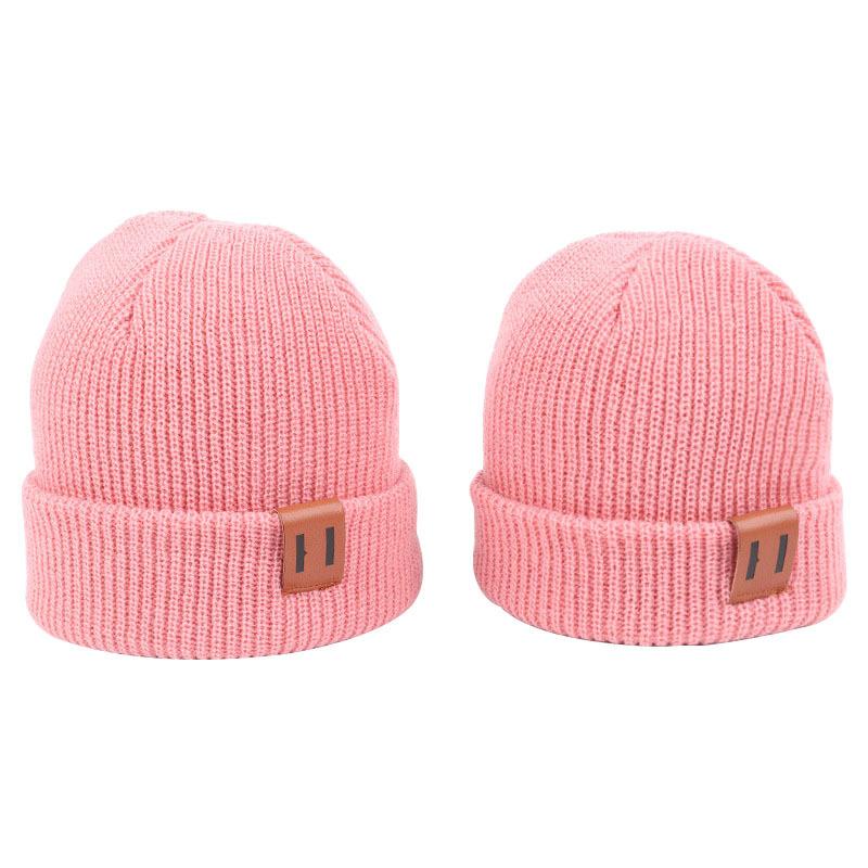 Autumn Winter Kid Girl Child Thick Knitted Beanies Skullies Hat Men Women Solid Plain Beanie Hat Fashion Knitted Pullover Caps