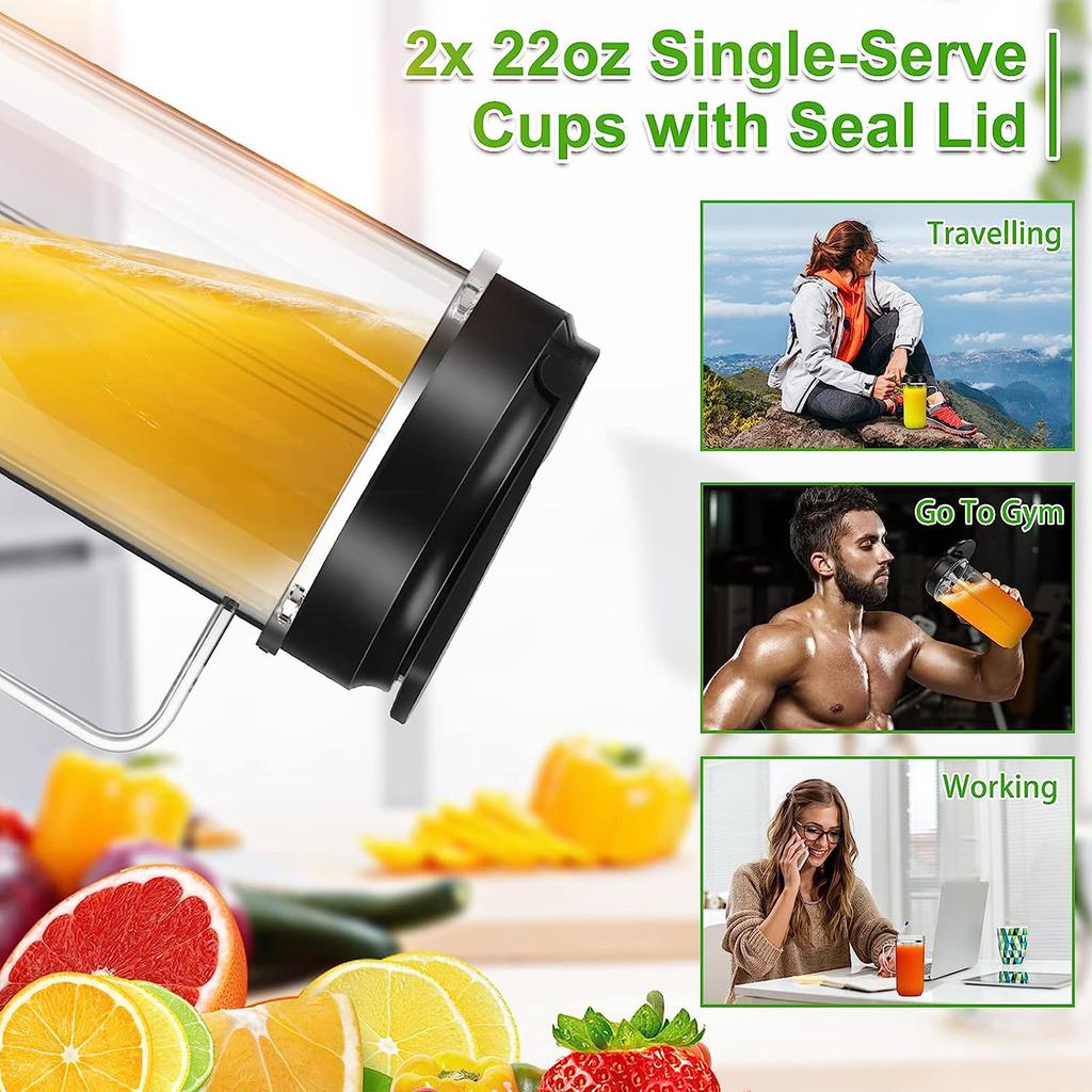 22oz Blender Cups Juicer Cup Lids Blender Blade Mixer Replacement Part Juicer Mixer Accessories for Magic MB1001 Blender