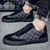 Board Shoes Men's Shoes Men's Board Shoes Low-top Plaid Lace-up Casual Shoes Versatile Shoes Men's Trendy Men