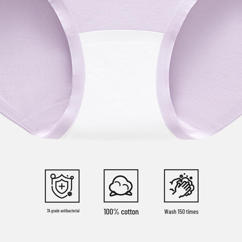 SecretWorld Women's 100% Cotton Antibacterial Seamless Briefs