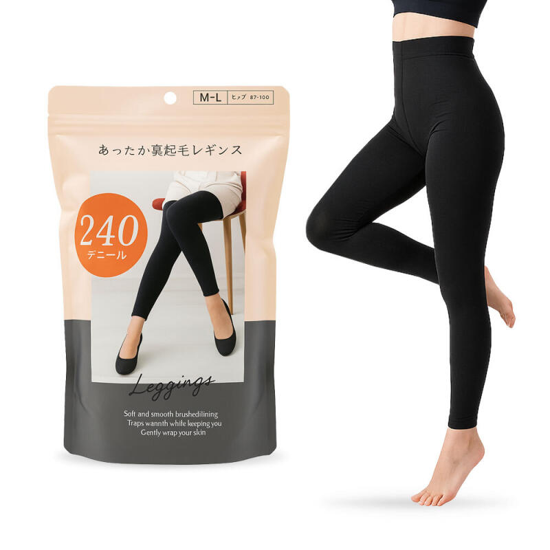 240 denier slim fit light fleece leggings G, imported directly from Japan M