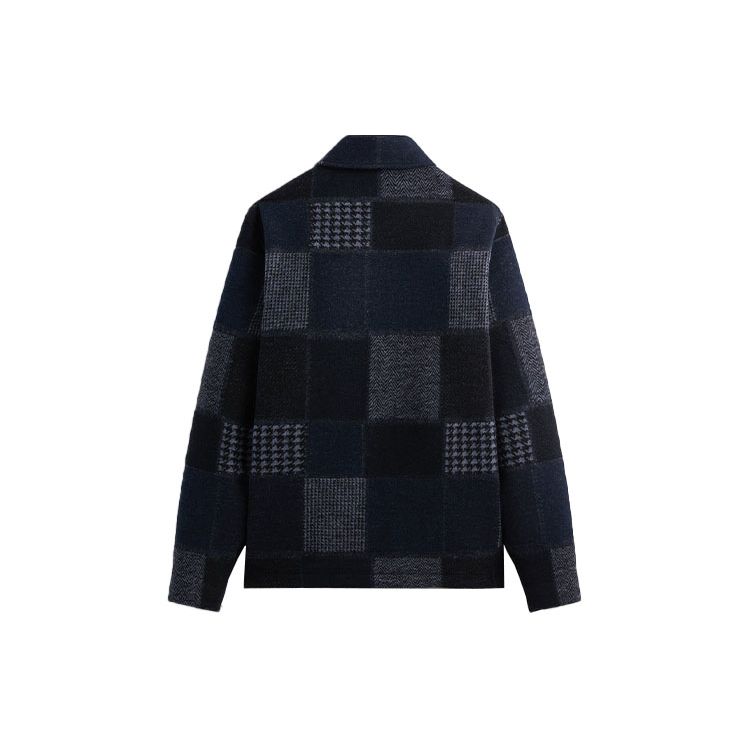 Kith Patchwork Wool Coaches Jacket Nocturnal Unisex Streetwear KHM010467-413
