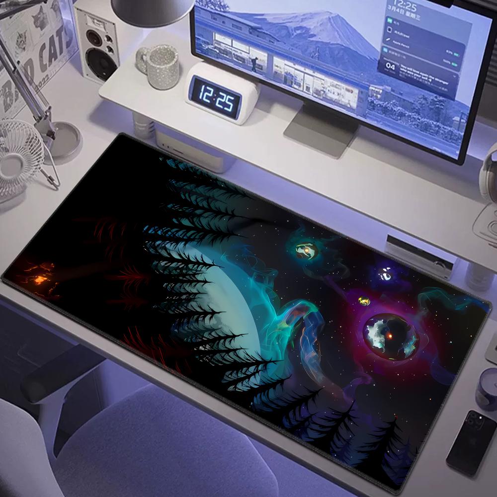 Mouse Pad Anime Keyboard Pad Laptop Outer Wilds Solar System Desk Mat PC Gaming Accessories Natural Rubber HYBXAXC XXL Carpet