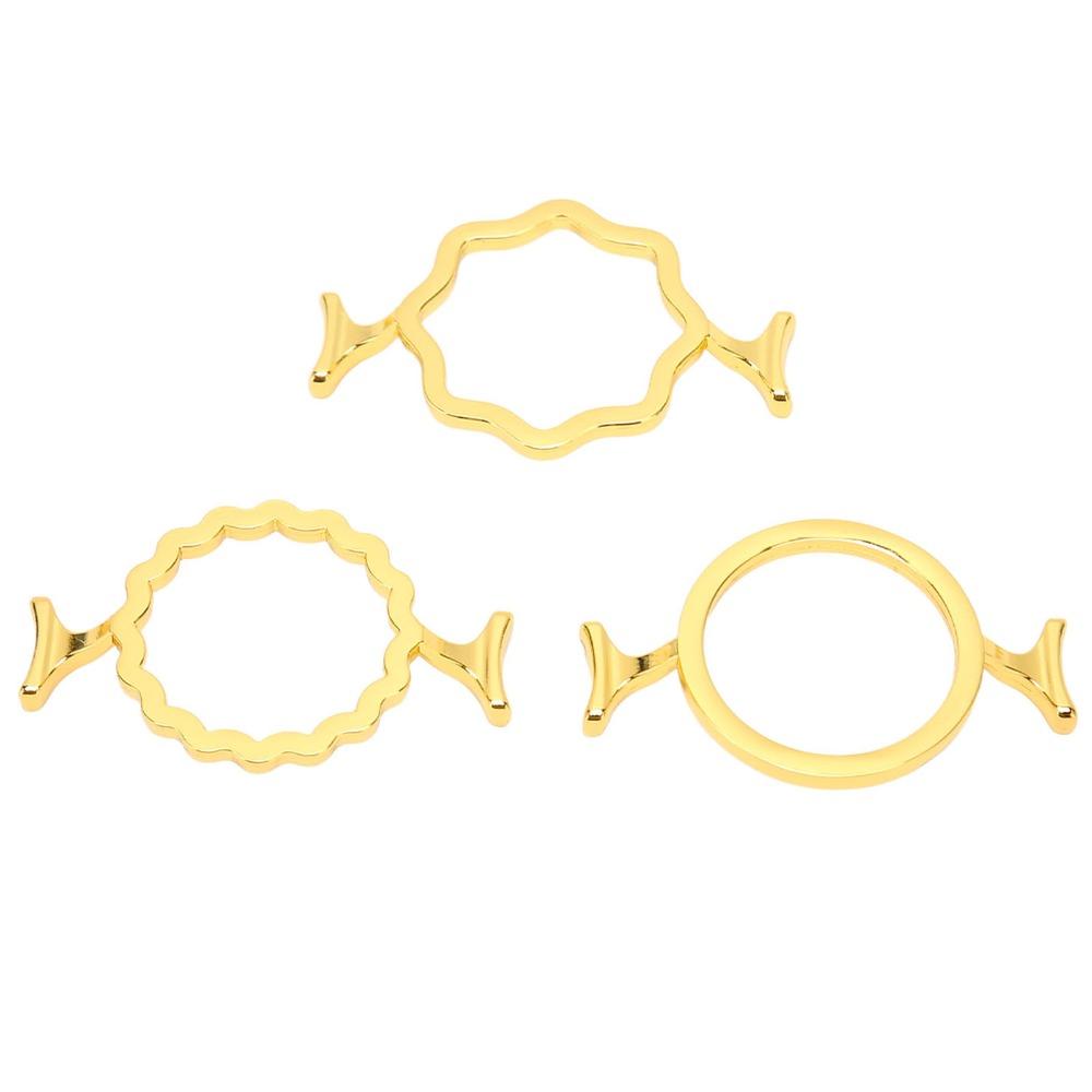 

3Pcs for 2.5cm/0.98in Stamp Wax Seal Stamp Rings 3 Shapes Sealing Wax Molds Envelopes 3Pcs