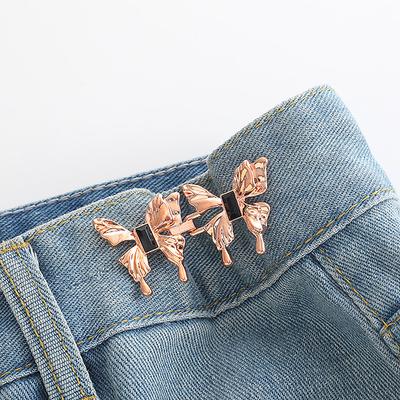 Kelebek Şeklinde Kot Bel Sıkıştırıcılar Zarif Çıkarılabilir Ayarlanabilir Pantolon Bel Tokası Genişletici Kot Bel Düğmesi