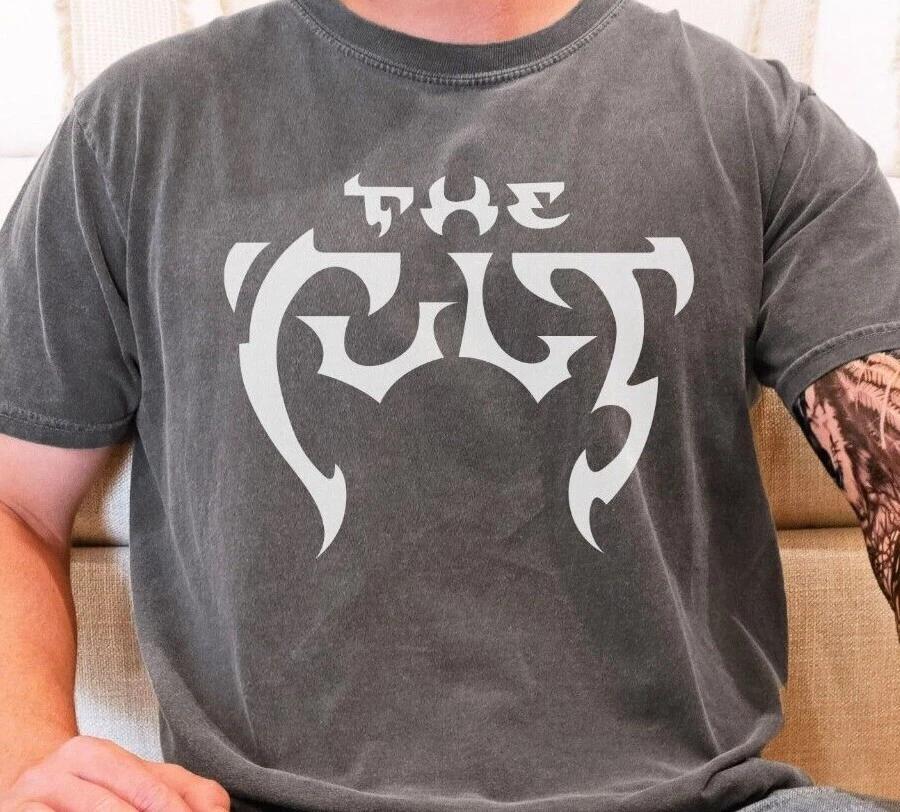 The Cult T-Shirt 80s English Rock Band Tribal Logo on Comfort Colors 1717 Tee 3XL