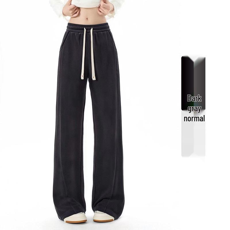 Spring 2026 Women s High-Waist Curved Banana Pants – Slimming, Wide-Leg, Loose, and Casual. M