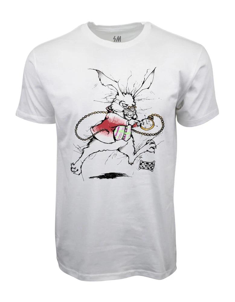 90s Im Late White Rabbit Grail White TShirt S