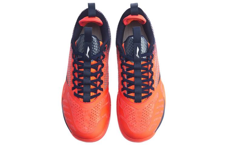 Li Ning Cool Shark 2.0 Breathable Cushioning Low Top Badminton Shoes Unisex Neon Fruit Red AYAQ001-3