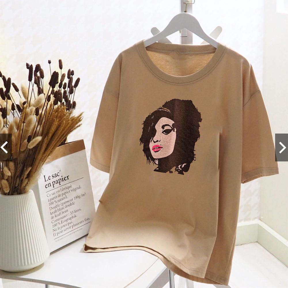 Футболка Amy Winehouse Хлопок Песочный Все Размеры S-5XL HE296 Унисекс Футболка XXL