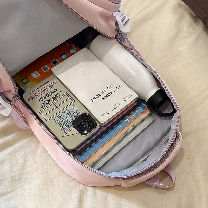 The New Schoolbag Is High-value, Fresh and Sweet, Candy-colored Backpack, Lightweight and Large-capacity Backpack for Junior High School Students.