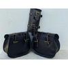 New Leather Black Motorcycle Combo Saddle 3 Bags Saddlebag Luggage 3 Side Bag