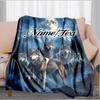 1PC Custom Name Wolf Pack Moonlight outdooor Flannel blankets Throw Blanket All-Season Throw Gift Bedspread for Couch, Bed, Camping Holiday Birthday g