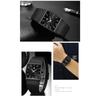 WWOOR Luxury Gold Watch Men Square Quartz Slim Steel Mesh Waterproof Sports Automatic Date Wrist Watches Relogio Masculino