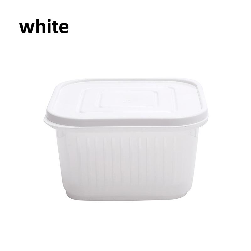 Pudełko do przechowywania cebuli, plastikowy kwadratowy składnik, pudełko chłodnicze z pokrywką, pudełko do przechowywania odpływu z lodówki, imbir i czosnek