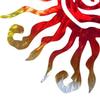 ABUL-Sun God Metal Wall Art Indoor/Outdoor Decor -12.2In Coral Rust Proof Wall Decor For Bedroom,Garden,Patio And Farmhouse